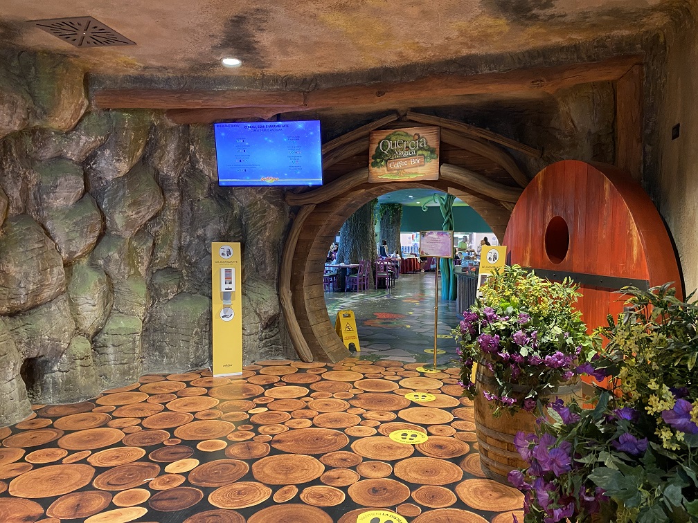 Entrance to Gardaland hotel breakfast
