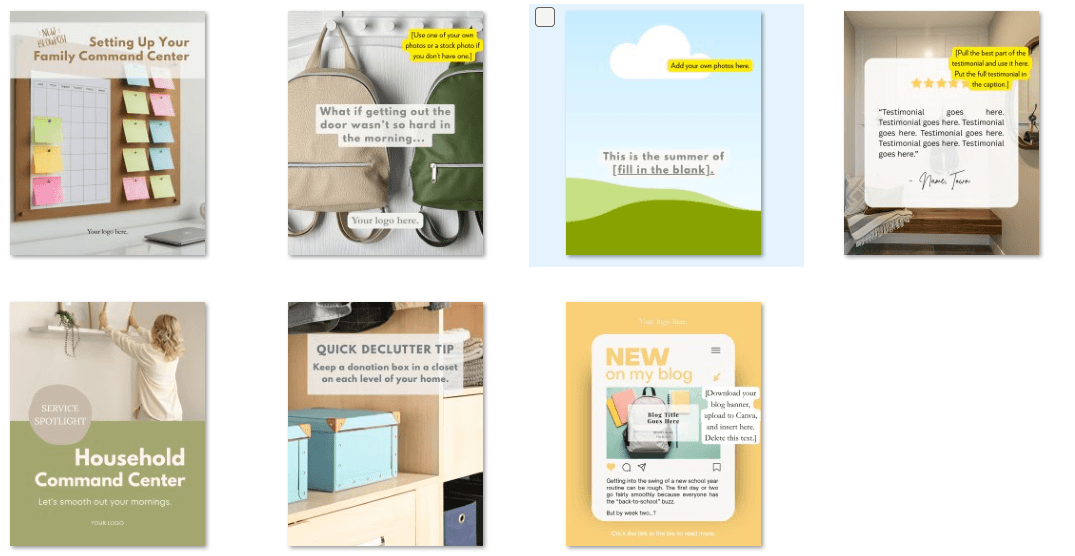 Pro Organizer Canva Templates